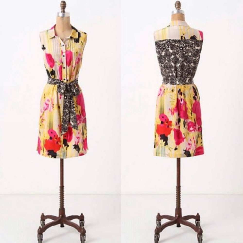 Tabitha from Anthropologie Silk Shirt Dress Size 4